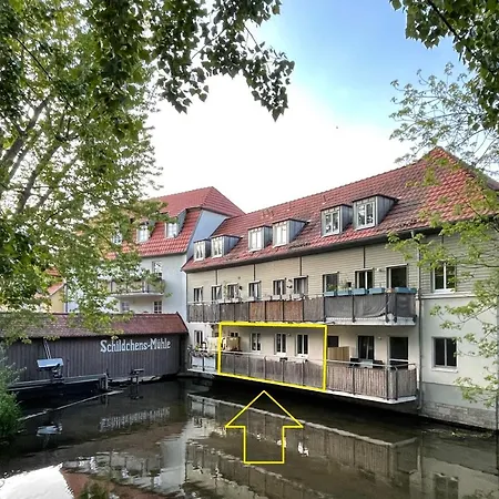 Apartment Blickfang: Modern In Erfurt's Old Town With Balcony
